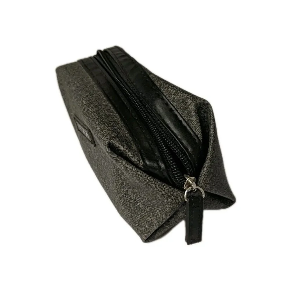 Tumi Delta Travel Pouch Zip Around Cosmetic Bag Amenities Toiletries Gray